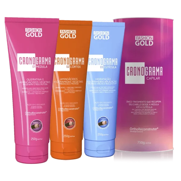Kit New Cronograma Capilar - Fashion Gold